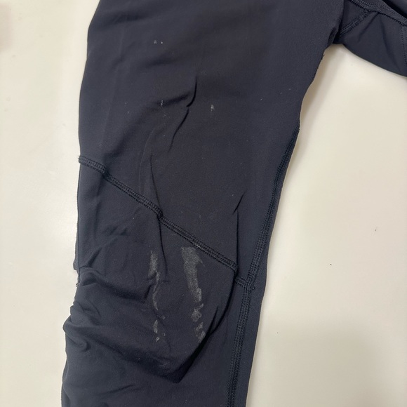 Lululemon Crane Crop Spring Has Sprung Black Floral Ruched Leggins 6 - Picture 5 of 5